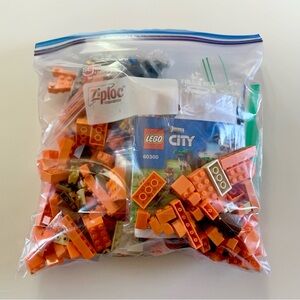 19 oz Orange Random Lego Building Blocks